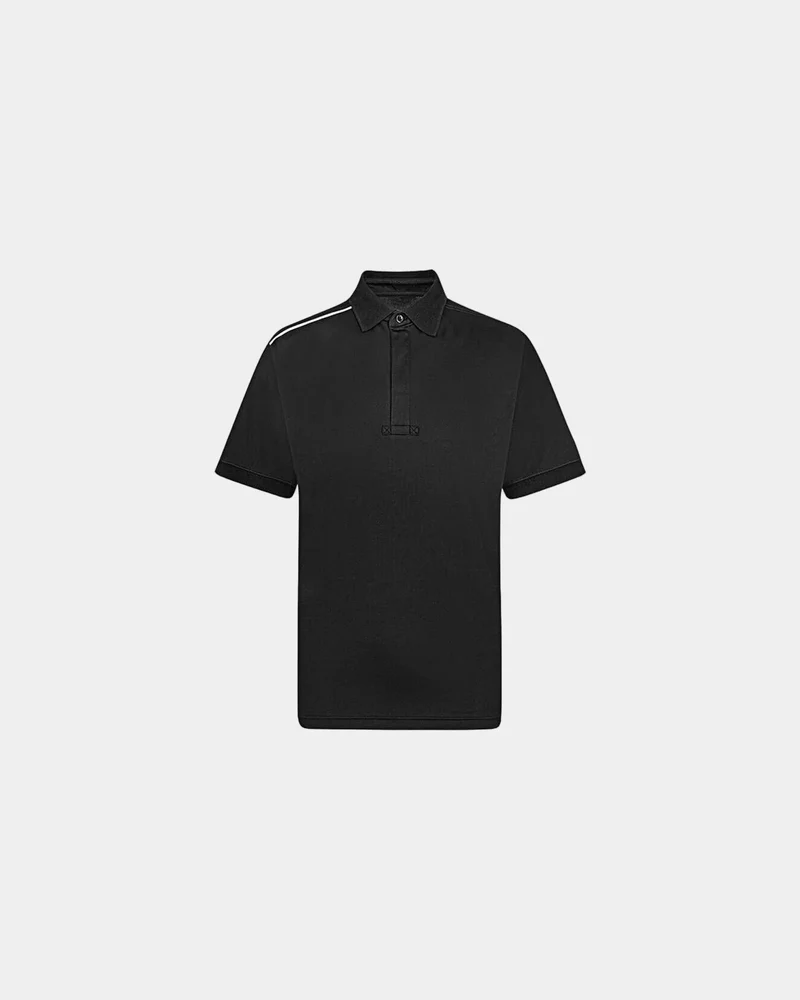 Polo à séchage rapide noir-bleu ciel à personnaliser