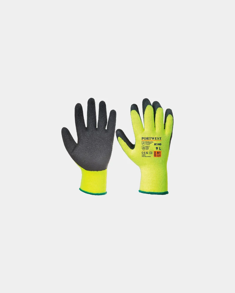 Gant thermique acrylique noir-orange à personnaliser