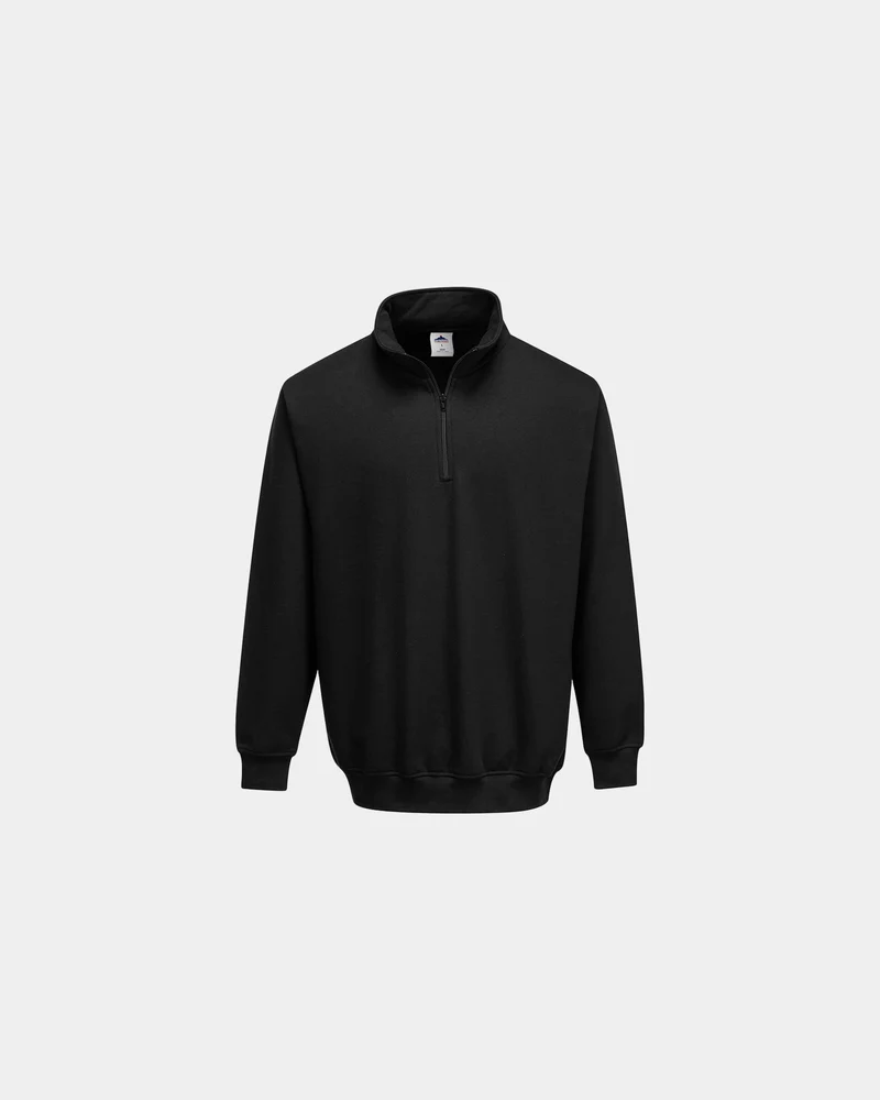 Sweatshirt col zippé 1/4 à personnaliser
