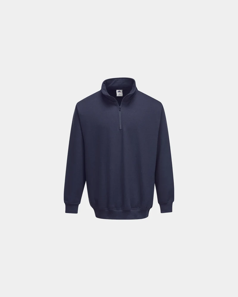 Sweatshirt col zippé 1/4 à personnaliser