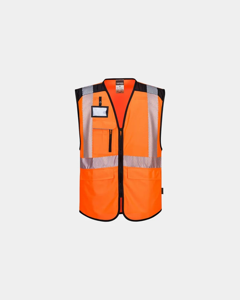 Gilet multipoches haute-visibilité 65% polyester