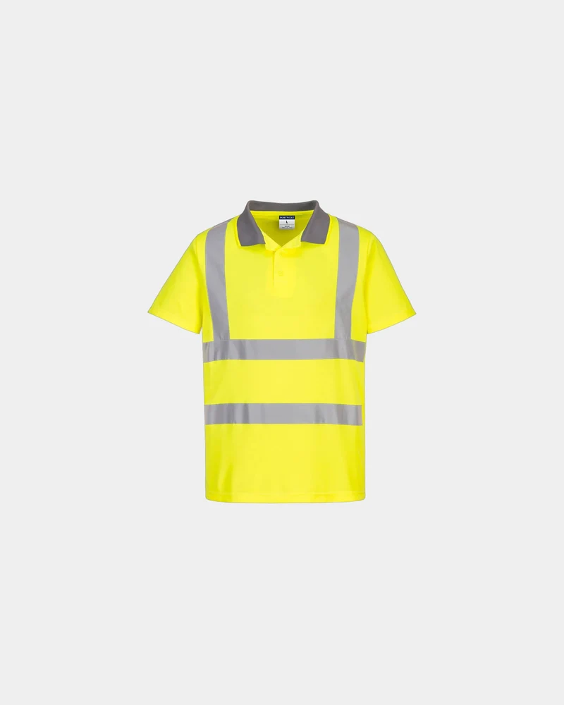 Polo haute visibilité polyester recyclé à personnaliser