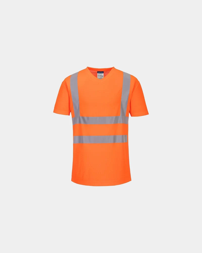 T-shirt col V maille aérée à personnaliser