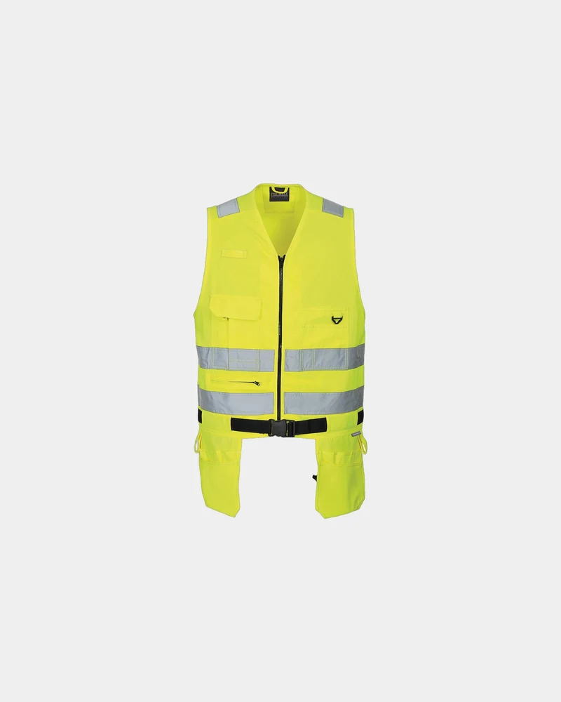 Gilet multipoches fluorescent à personnaliser
