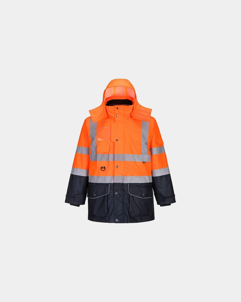 Parka imperméable Hi-Vis Trafic contraste à personnaliser