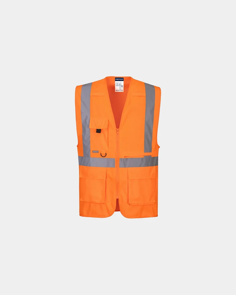Gilet haute visibilité avec poche tablette à personnaliser
