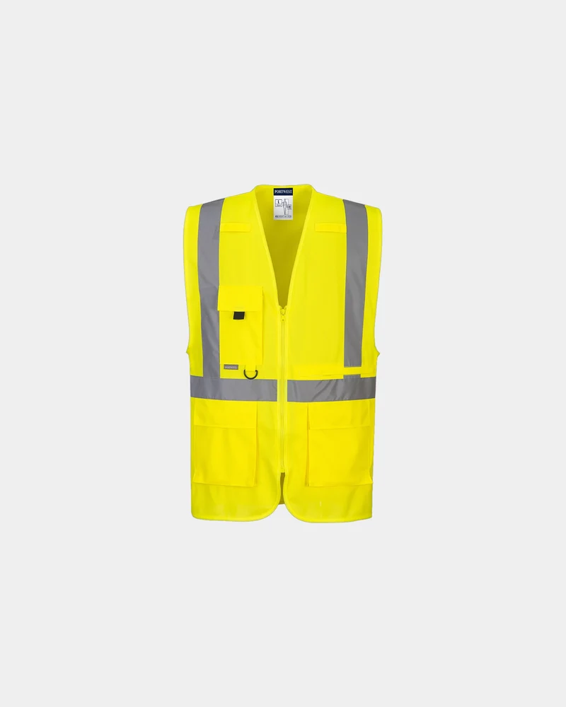 Gilet haute visibilité avec poche tablette à personnaliser