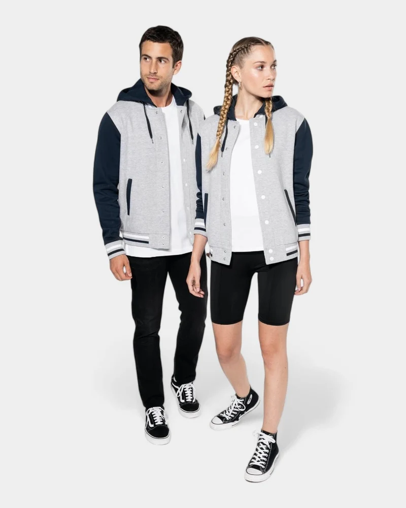 Blouson teddy à capuche unisexe à personnaliser