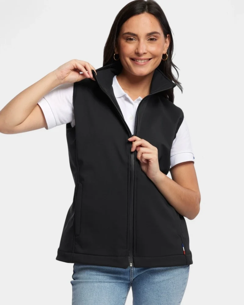 Bodywarmer softshell femme Made in France à personnaliser