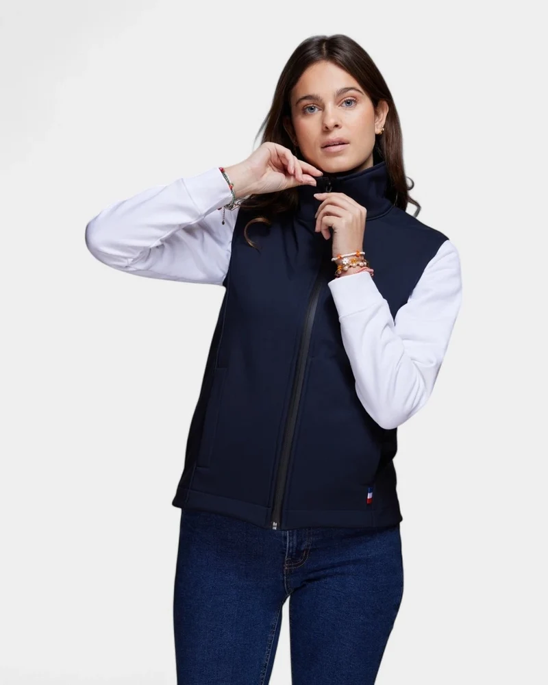 Bodywarmer softshell femme Made in France à personnaliser