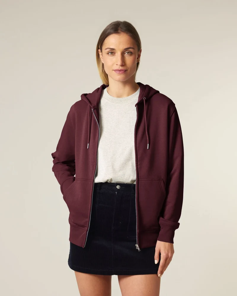 Sweat à capuche zippé coton bio Stanley/Stella 2.0 à personnaliser