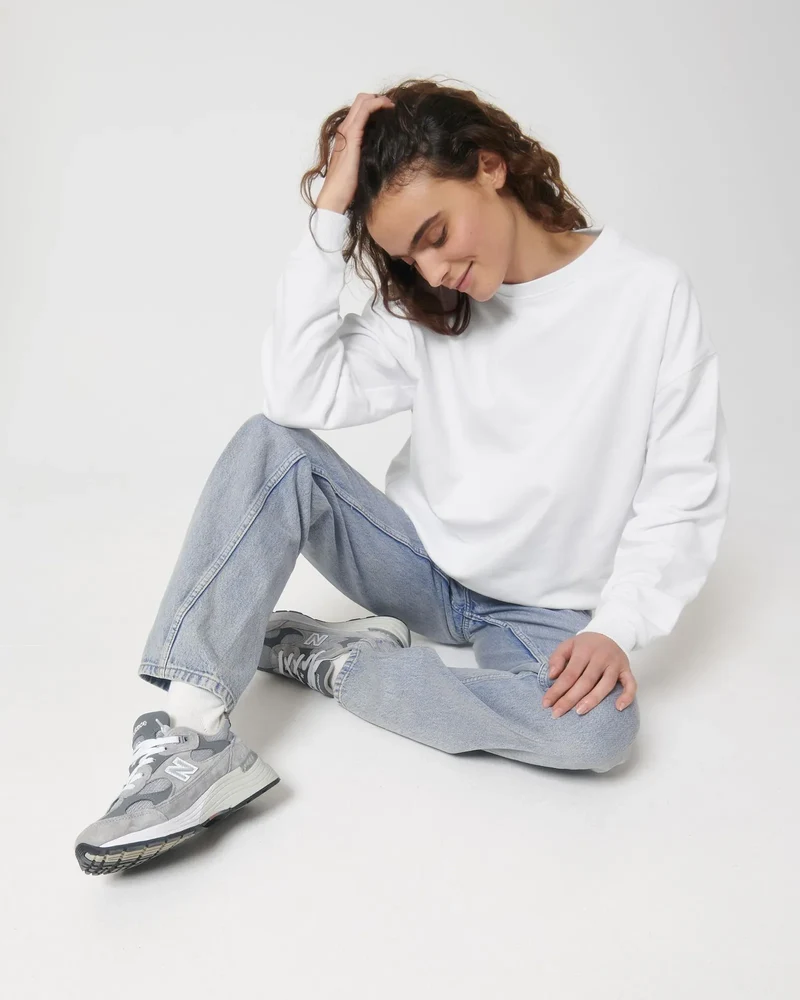 Sweat à col rond coton bio Stanley/Stella Ledger à personnaliser