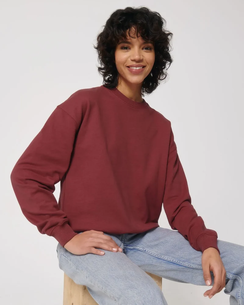 Sweat à col rond coton bio Stanley/Stella Ledger à personnaliser