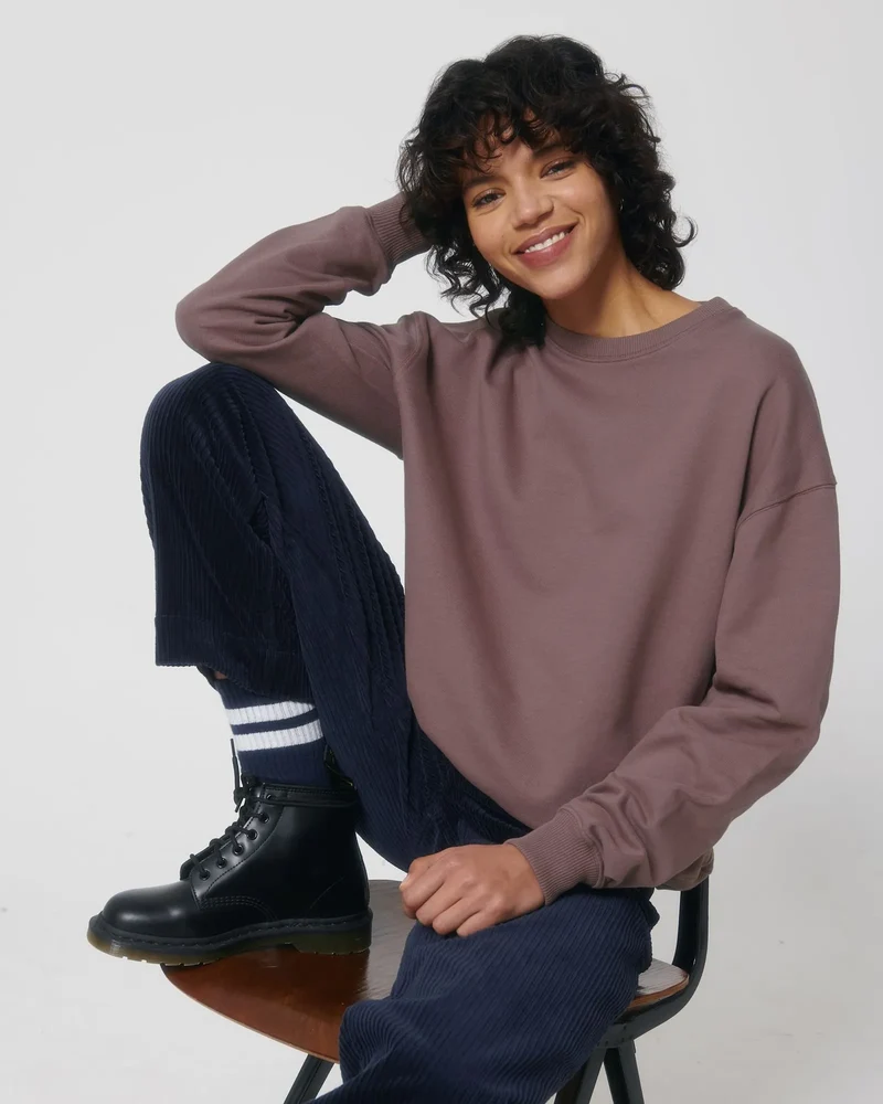 Sweat à col rond coton bio Stanley/Stella Ledger à personnaliser