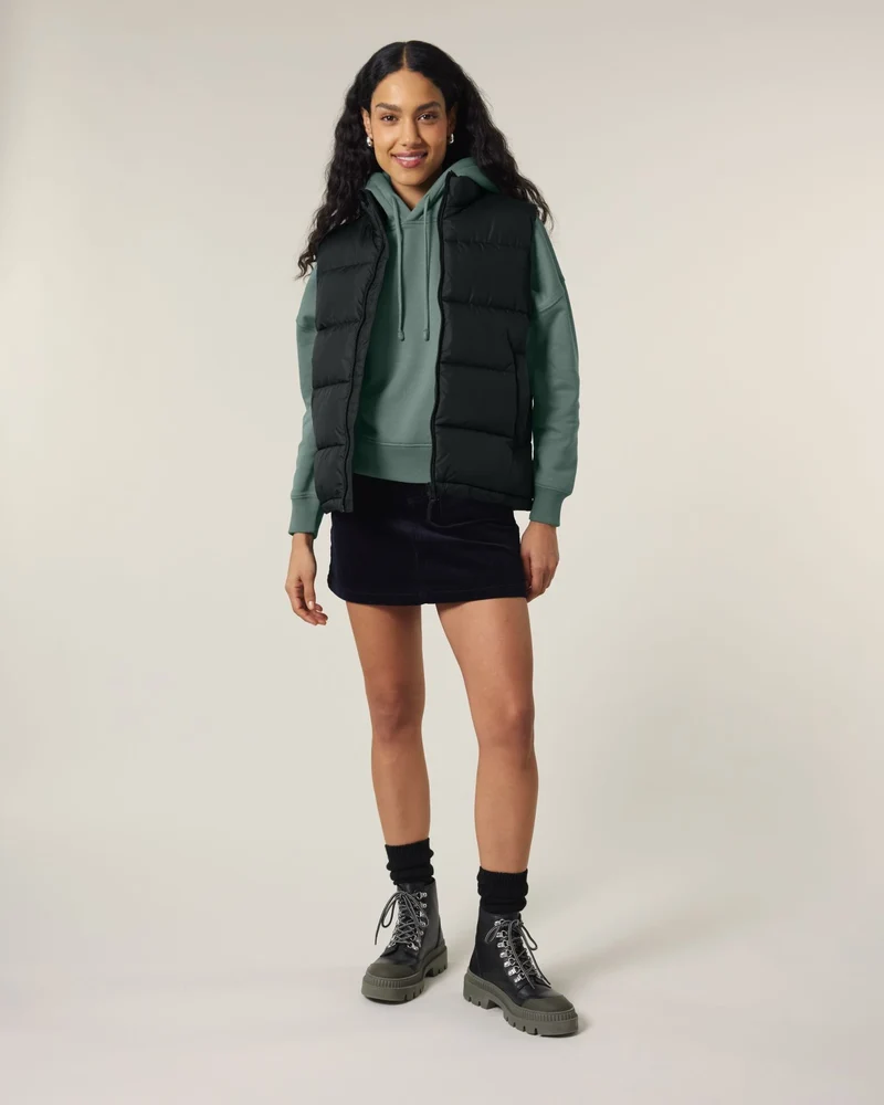 Gilet matelassé unisexe en polyester recyclé à personnaliser