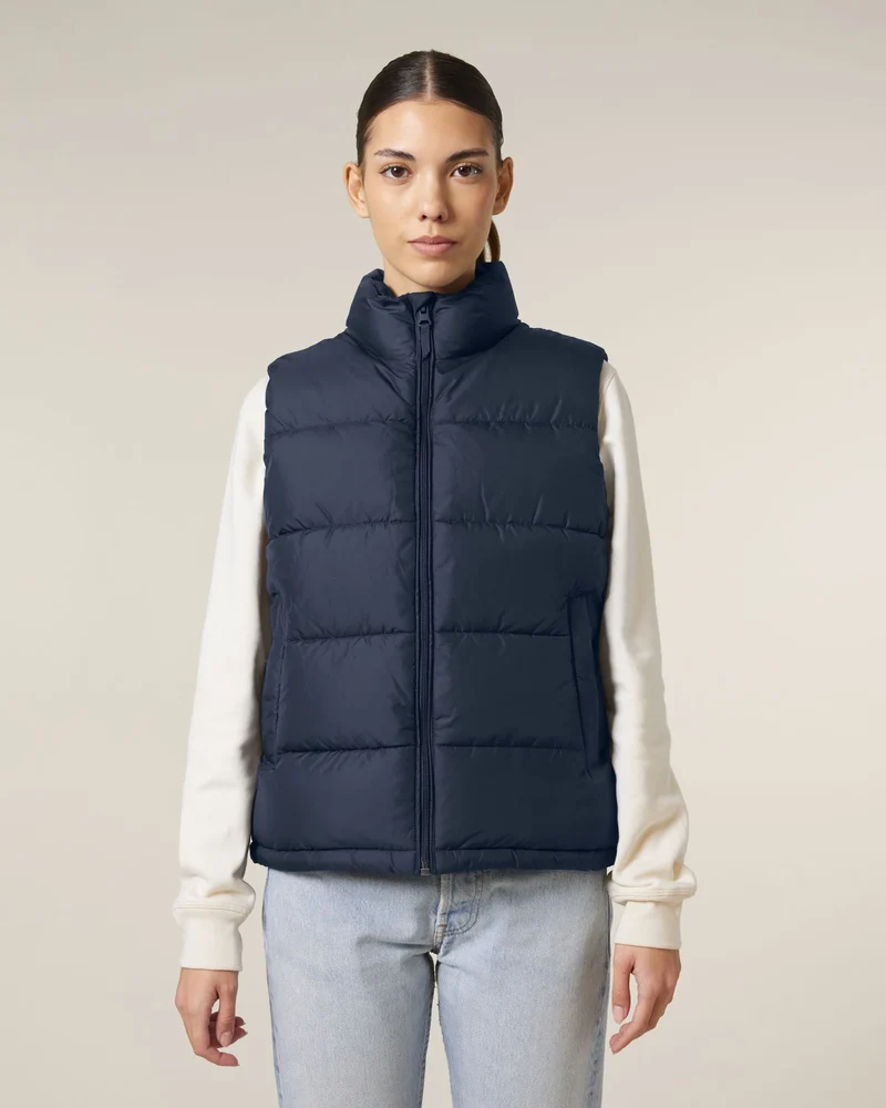 Gilet matelassé unisexe en polyester recyclé à personnaliser