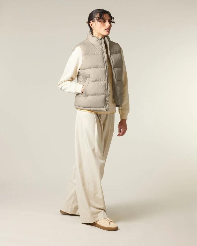 Gilet matelassé unisexe en polyester recyclé à personnaliser