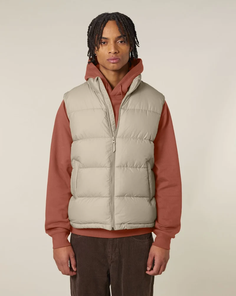 Gilet matelassé unisexe en polyester recyclé à personnaliser