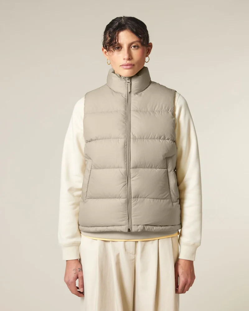Gilet matelassé unisexe en polyester recyclé à personnaliser