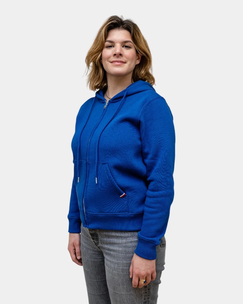 Hoodie femme molletonné zippé à personnaliser