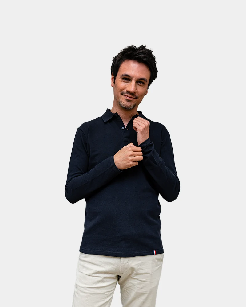 Polo Homme manche longue à personnaliser