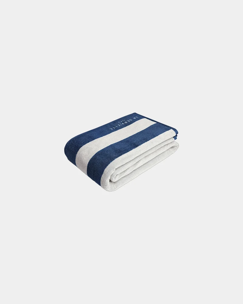 Serviette de plage XXL 170x170 Rayures Riviera à personnaliser