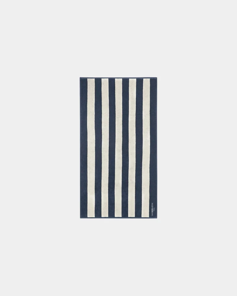 Serviette de plage 90x170 Rayures Riviera La Serviette Paris à personnaliser