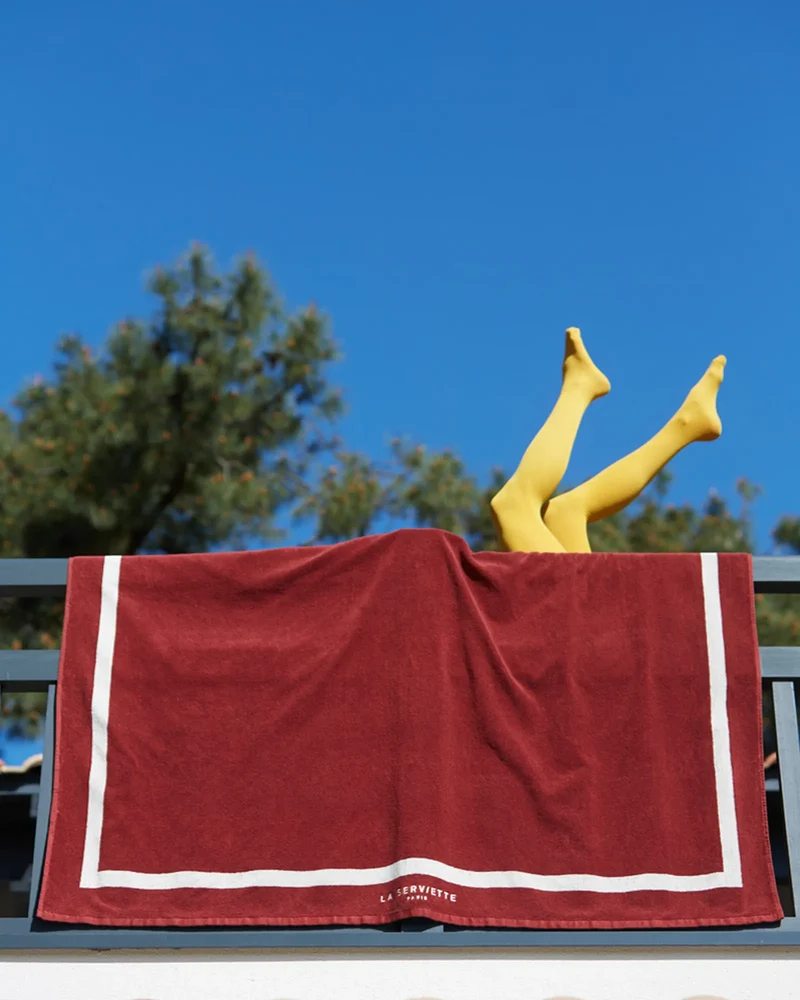 Serviette de plage XXL coton longues fibres La Serviette Paris à personnaliser