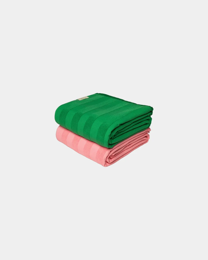 Fouta de plage bi-matière XL 200x200 La Serviette Paris à personnaliser