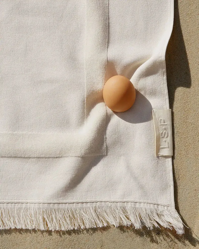 Fouta de plage bi-matière 90x200 La Serviette Paris à personnaliser