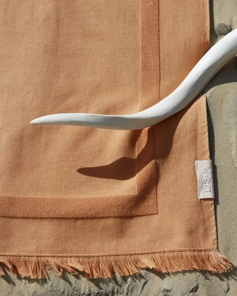 Fouta de plage bi-matière 90x200 La Serviette Paris à personnaliser