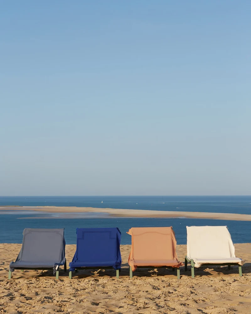 Fouta de plage bi-matière 90x200 La Serviette Paris à personnaliser