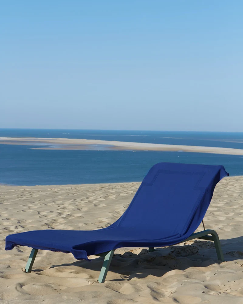 Fouta de plage bi-matière 90x200 La Serviette Paris à personnaliser
