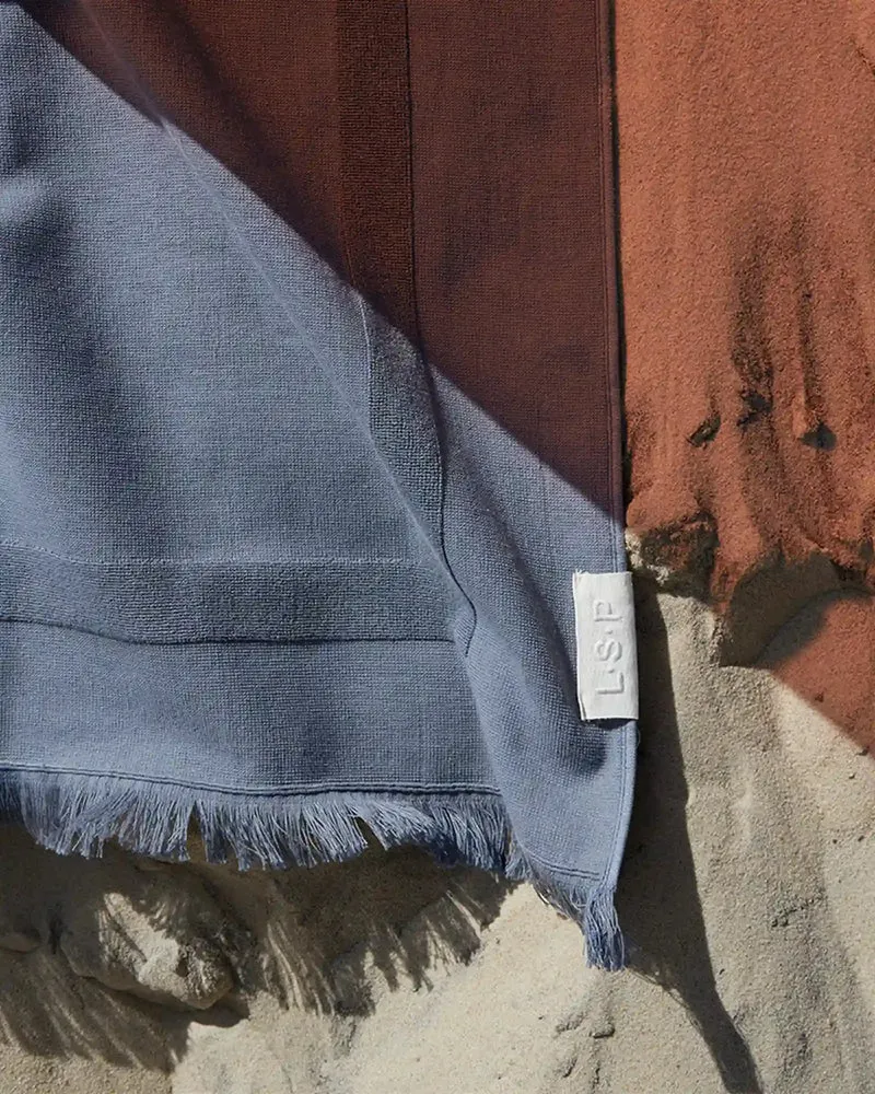 Fouta de plage bi-matière 90x200 La Serviette Paris à personnaliser