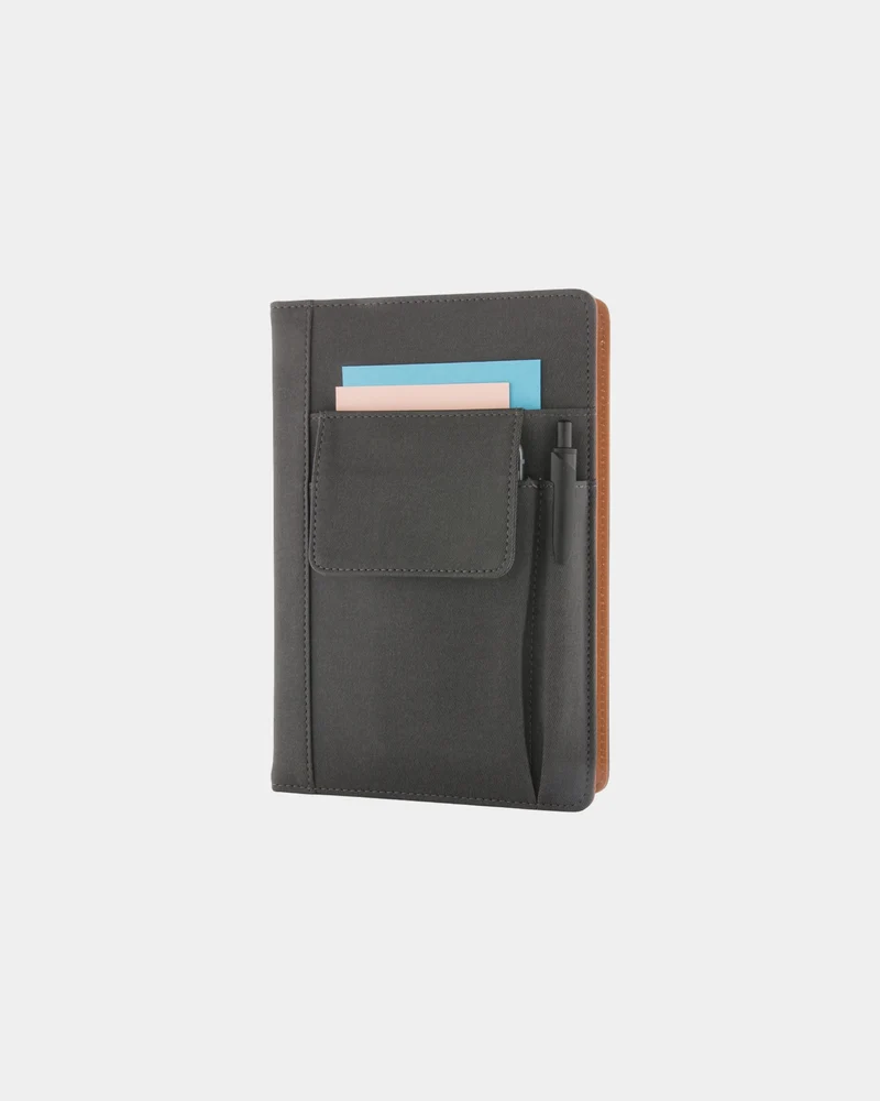 Carnet de notes deluxe PU noir à personnaliser