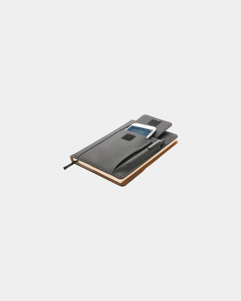 Carnet de notes deluxe PU noir à personnaliser