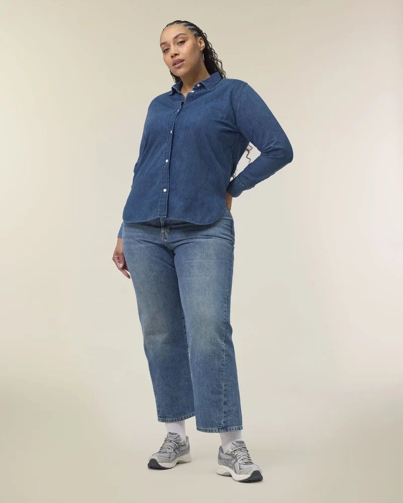 Chemise femme denim coton bio Stanley/Stella à personnaliser