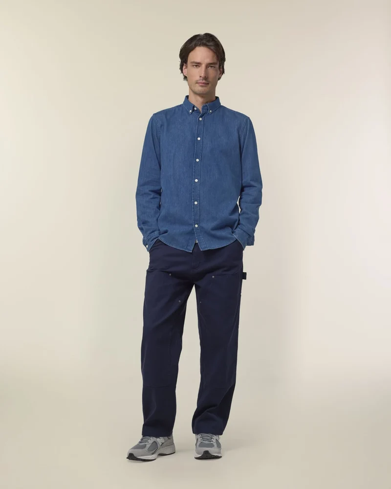 Chemise en jean coton bio Stanley/Stella à personnaliser