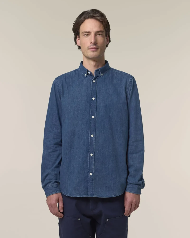 Chemise en jean coton bio Stanley/Stella à personnaliser