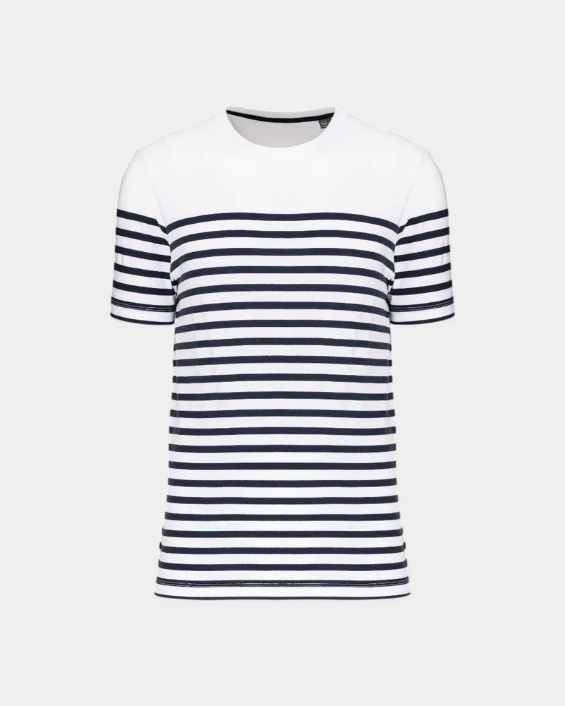 T-shirt marin col rond homme à personnaliser