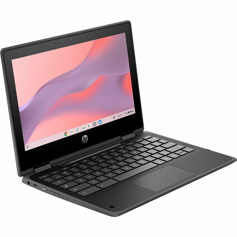 Chromebook convertible 2 en 1 robuste HP Fortis Flip G1i 11.6" avec écran tactile - HD - Intel N150 série N - 8 Go - 64 Go de mémoire flash - Clavier anglais et français - Noir de jais - Smart Buy B69PWUT#ABL