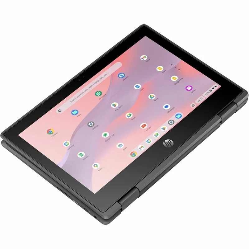 Chromebook convertible 2 en 1 robuste HP Fortis Flip G1i 11.6" avec écran tactile - HD - Intel N150 série N - 8 Go - 64 Go de mémoire flash - Clavier anglais et français - Noir de jais - Smart Buy B69PWUT#ABL