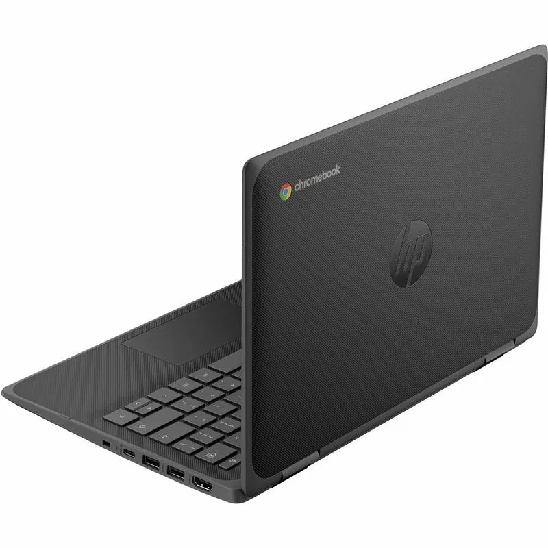 Chromebook convertible 2 en 1 robuste HP Fortis Flip G1i 11.6" avec écran tactile - HD - Intel N250 série N - 8 Go - 128 Go de mémoire flash - Clavier anglais - Noir de jais - Smart Buy B69PTUT#ABA