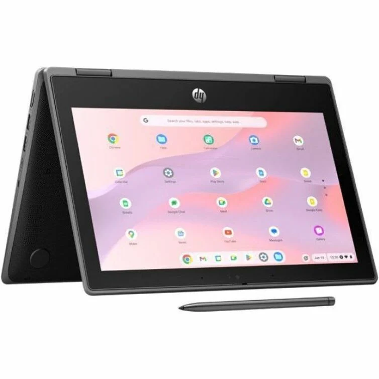 Chromebook convertible 2 en 1 HP Fortis Flip G1i 11" avec écran tactile - Intel N150 - 4 Go - 32 Go de mémoire flash - Clavier anglais - Smart Buy B69PKUT#ABA