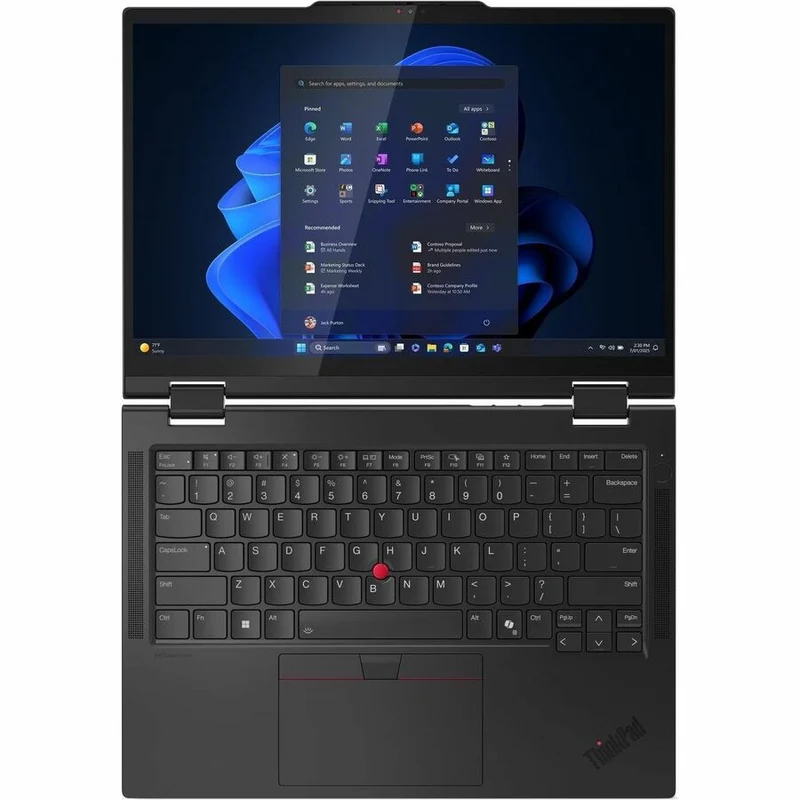 Ordinateur portable convertible 2 en 1 Lenovo ThinkPad T14s Gen 1 (21R30010US) avec écran tactile 14 pouces - WUXGA - Intel Core Ultra 5 2e génération 235U - Technologie vPro - 16 Go - SSD 512 Go - Clavier anglais - Noir (21R30010US)