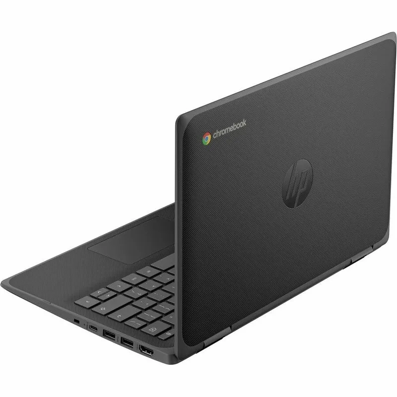 Chromebook convertible 2 en 1 robuste HP Fortis Flip G1i 11" avec écran tactile - HD - Intel N150 série N - 4 Go - 32 Go de mémoire flash - Clavier anglais et français - Noir de jais - Smart Buy B69PKUT#ABL