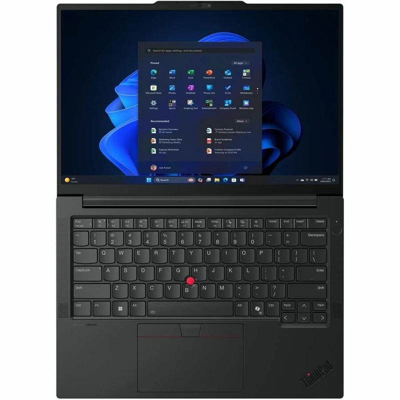 Ordinateur portable Lenovo ThinkPad E14 Gen 7 21SX0038US 14" avec écran tactile - WUXGA - 60 Hz - Intel Core Ultra 7 255H - 16 Go - SSD 512 Go - Clavier anglais - Noir 21SX0038US