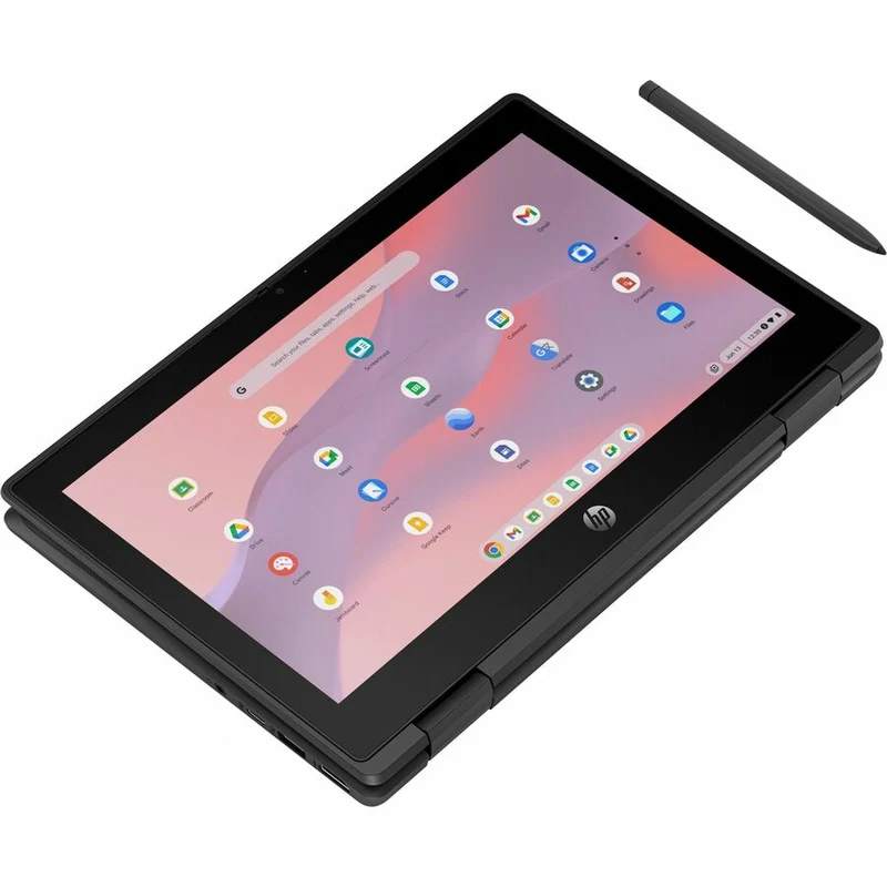 Chromebook convertible 2 en 1 HP Fortis Flip G1m 11.6" (écran tactile) - HD - Octa-core (ARM Cortex A76 + Cortex A55) - 8 Go - 64 Go de mémoire flash - Clavier anglais et français - Noir de jais - Smart Buy B61BLUT#ABL