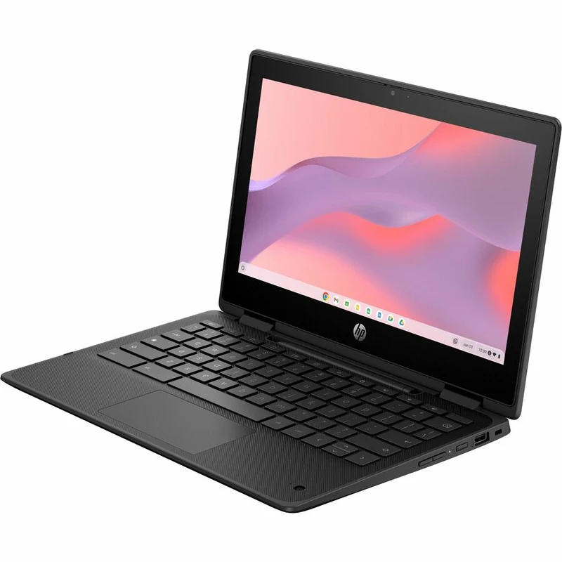 Chromebook convertible 2 en 1 HP Fortis Flip G1m 11.6" (écran tactile) - HD - Octa-core (ARM Cortex A76 + Cortex A55) - 8 Go - 64 Go de mémoire flash - Clavier anglais et français - Noir de jais - Smart Buy B61BLUT#ABL