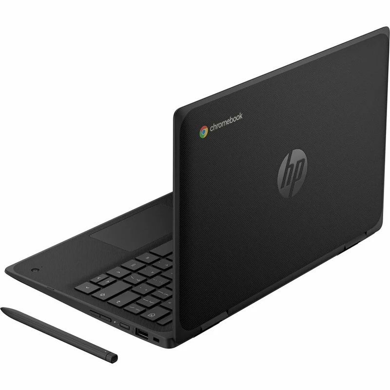 Chromebook convertible 2 en 1 HP Fortis Flip G1m 11.6" (écran tactile) - HD - Octa-core (ARM Cortex A76 + Cortex A55) - 8 Go - 64 Go de mémoire flash - Clavier anglais et français - Noir de jais - Smart Buy B61BLUT#ABL
